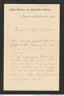 Nachlass Franz Steindachner, Brief von C. M. L. Popta an Franz Steindachner (14.09.1906), Inv.Nr. 403.05, Seite 1